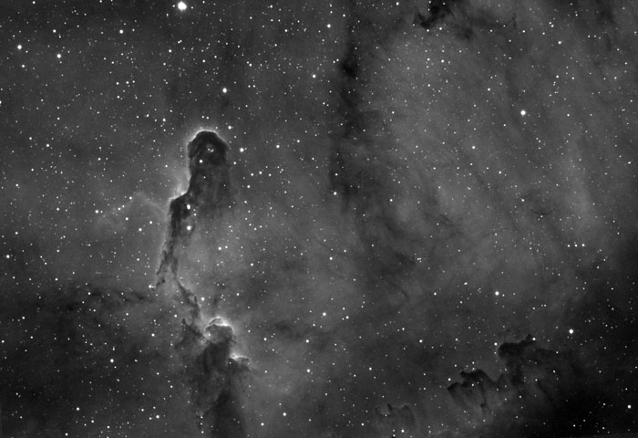Elephant's Trunk Nebula in h-alpha with FS 102